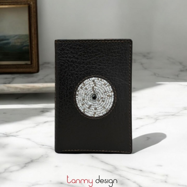Brown Iris card holder